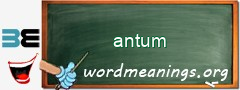 WordMeaning blackboard for antum